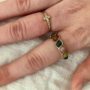 Multicolor Gemstone Gold Ring